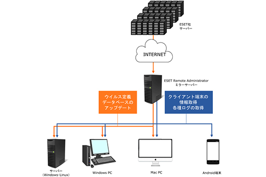 ウイルス管理用サーバ